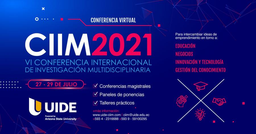 
<span>VI Conferencia Internacional de Investigación Multidisciplinaria  CIIM UIDE-2021 - Ponencia “Riesgo de mercado del sector de fabricación de otros productos minerales no metálicos del Ecuador. Periodo 2009-2019”</span>
